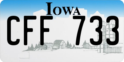 IA license plate CFF733