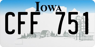 IA license plate CFF751