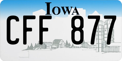 IA license plate CFF877
