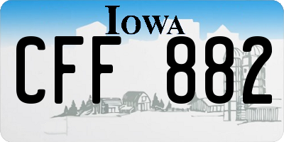 IA license plate CFF882