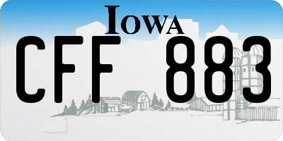 IA license plate CFF883