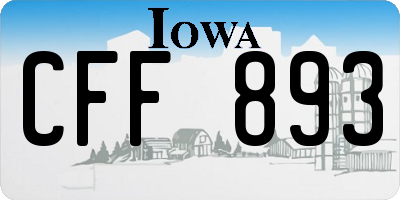 IA license plate CFF893