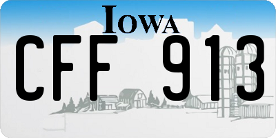 IA license plate CFF913