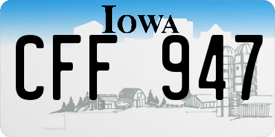 IA license plate CFF947