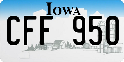 IA license plate CFF950