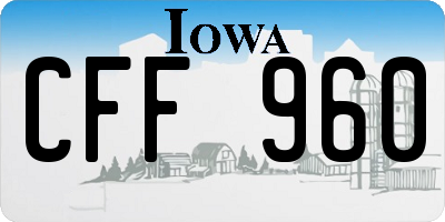 IA license plate CFF960