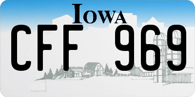 IA license plate CFF969