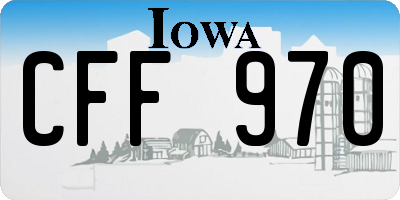 IA license plate CFF970