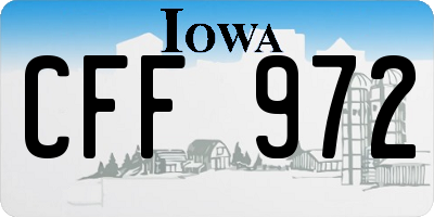IA license plate CFF972
