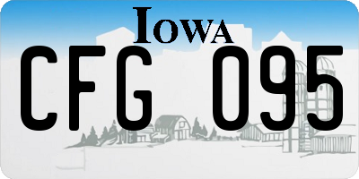 IA license plate CFG095