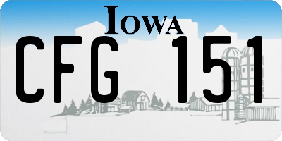 IA license plate CFG151