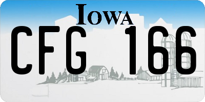 IA license plate CFG166