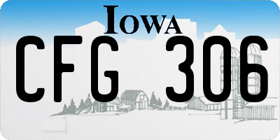 IA license plate CFG306