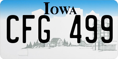 IA license plate CFG499