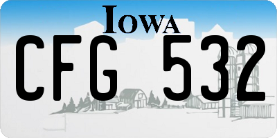 IA license plate CFG532