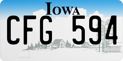 IA license plate CFG594
