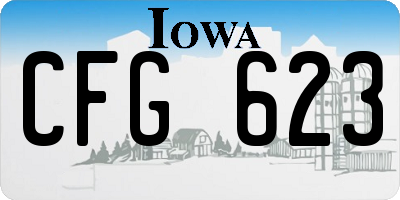 IA license plate CFG623