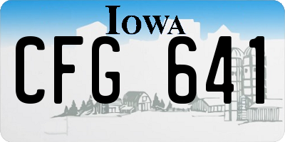 IA license plate CFG641