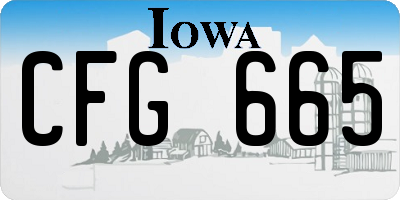 IA license plate CFG665