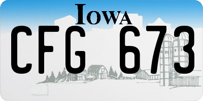 IA license plate CFG673