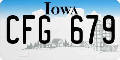 IA license plate CFG679