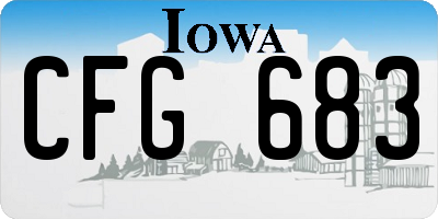 IA license plate CFG683