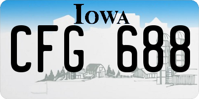 IA license plate CFG688