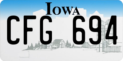 IA license plate CFG694