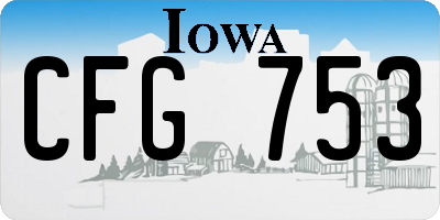 IA license plate CFG753