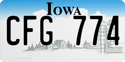 IA license plate CFG774