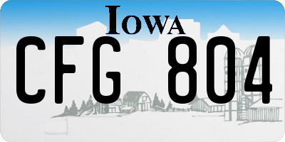 IA license plate CFG804