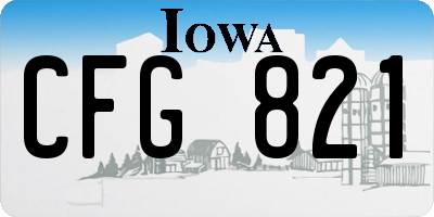IA license plate CFG821