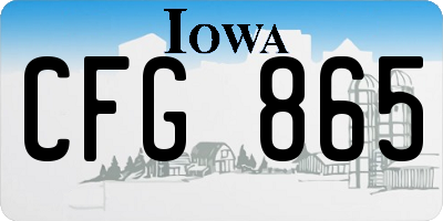 IA license plate CFG865