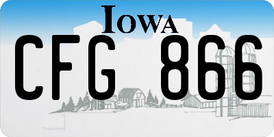 IA license plate CFG866