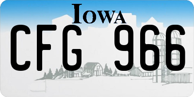 IA license plate CFG966