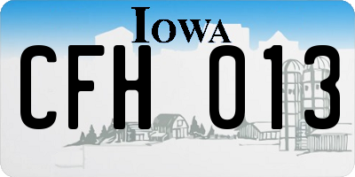 IA license plate CFH013