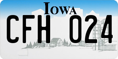 IA license plate CFH024