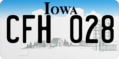 IA license plate CFH028