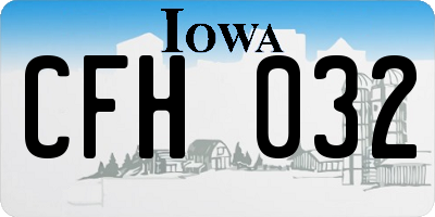 IA license plate CFH032