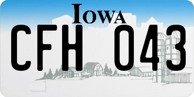 IA license plate CFH043