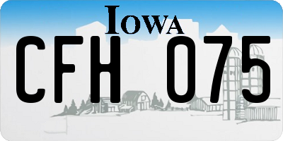 IA license plate CFH075
