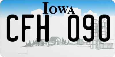 IA license plate CFH090