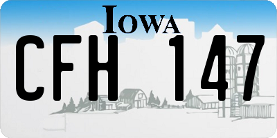 IA license plate CFH147