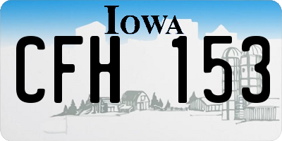IA license plate CFH153