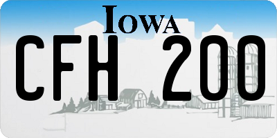 IA license plate CFH200
