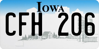 IA license plate CFH206