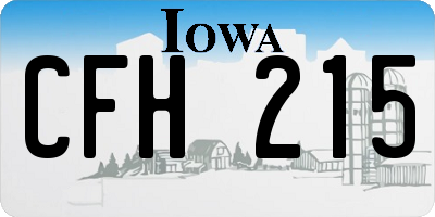 IA license plate CFH215