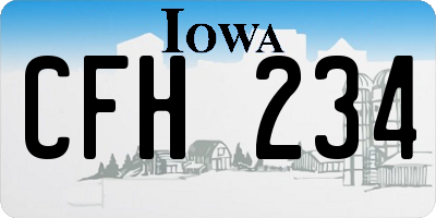 IA license plate CFH234