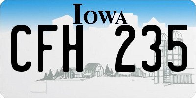 IA license plate CFH235