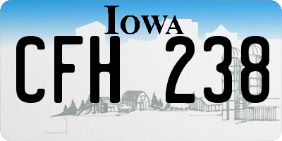IA license plate CFH238